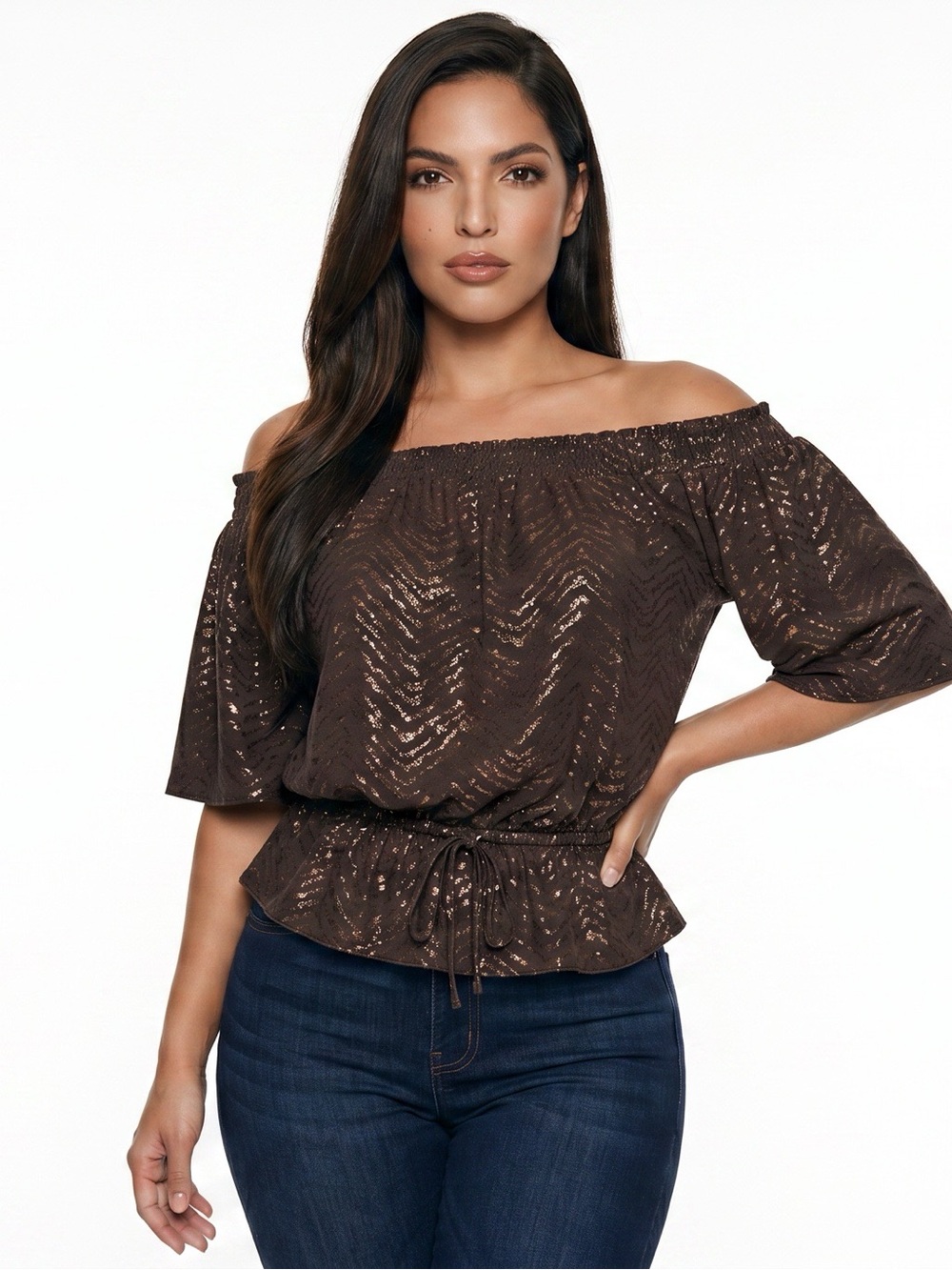 White House Black Market Off-ShoulderTop – Medium – NWT